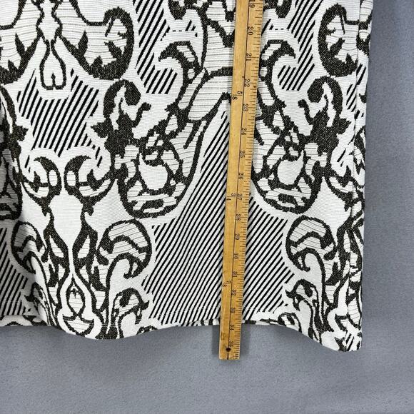 Isle by Melis Kozan Dress Women's Large White Black Knee Length Classic Cocktail - Picture 10 of 11